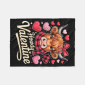 Howdy Valentine Cow Love Outfit For Couples And Af Fleece Deken (Voorkant (Horizontaal))