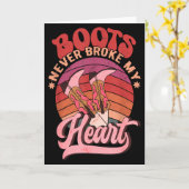 Howdy Valentines Boots Never Broke My Heart Wester Kaart (Gele Bloem)