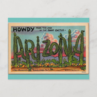 Howdy van Arizona vintage-reis Briefkaart