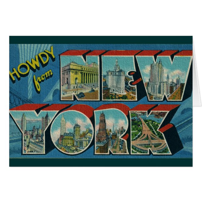  Howdy van New York Kaart (Voorkant Horizontaal)