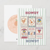 Howdy-wenskaart Feestdagenkaart (Voorkant / Achterkant)