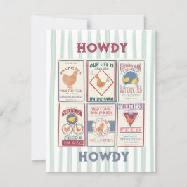 Howdy-wenskaart Feestdagenkaart