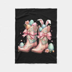 Howdy Western Paashaas Coquette Cowboy Boots E Fleece Deken