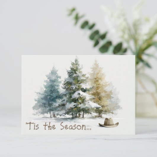 Howdy Western Rustic Watercolor Save The Date (Staand voorkant)