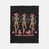 Howdy Western Skeleton Cowgirls Dancing Halloween  Fleece Deken (Voorkant)