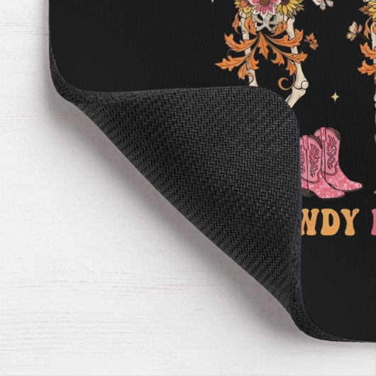 Howdy Western Skeleton Cowgirls Dancing Halloween  Muismat (Hoek)