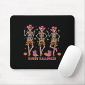 Howdy Western Skeleton Cowgirls Dancing Halloween  Muismat (Met muis)