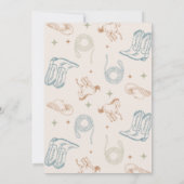 Howdy! Westerne Blue Cowboy Verjaardag Kaart (Achterkant)