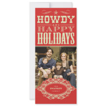Howdy Westerne kerstfotokaarten