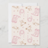 Howdy! Westerne roze cowgirl verjaardag Kaart (Achterkant)