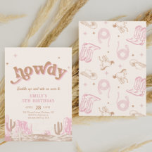 Howdy! Westerne roze cowgirl verjaardag