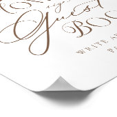 Howdy Wild Western Baby Boy Shower Guestbook Sign Poster (Hoek)