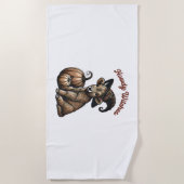 Howdy Witches Halloween Highland Koe Strandlaken (Voorkant)