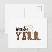 Howdy Y'all Briefkaart (Voorkant / Achterkant)