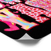 Howdy Yall Cowboy Boots Coquette Bow Western Valen Poster (Hoek)