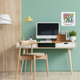 Howdy Y'all Girls Western Vierkante Klok