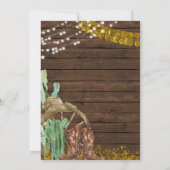 Howdy Y'All Southwestern Cactus laarzen Verjaardag Kaart (Achterkant)