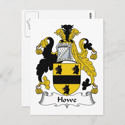 Howe Family Crest Briefkaart (Voorkant / Achterkant)
