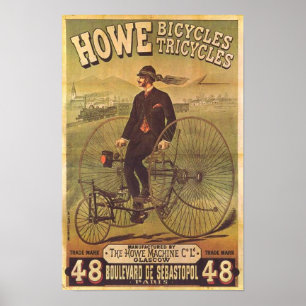 Howe fietsen en driewielers Poster