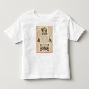 Howe naaimachine met schets van de uitvinder kinder shirts