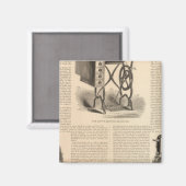 Howe naaimachine met schets van de uitvinder magneet (Voorkant / Achterkant)