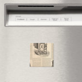 Howe naaimachine met schets van de uitvinder magneet (Insitu (Vaatwasser))