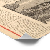 Howe naaimachine met schets van de uitvinder poster (Hoek)