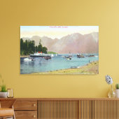 Howe Sound Uitzicht of Union Steamer op Bowen Isla Canvas Afdruk (Insitu (Woonkamer))