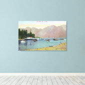 Howe Sound Uitzicht of Union Steamer op Bowen Isla Canvas Afdruk (Insitu (Houten vloer))