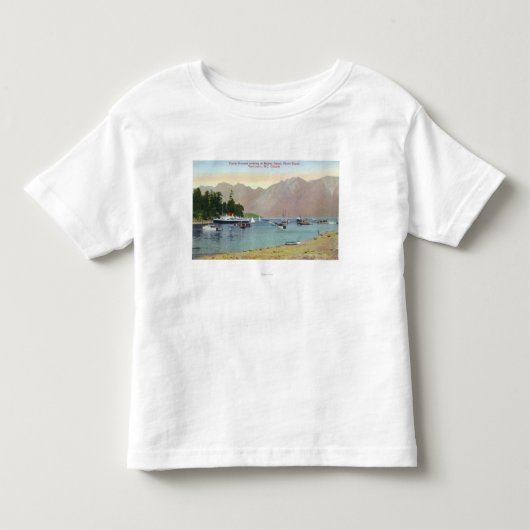 Howe Sound Uitzicht of Union Steamer op Bowen Isla Kinder Shirts (Voorkant)