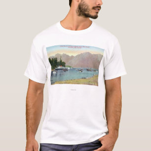Howe Sound Uitzicht of Union Steamer op Bowen Isla T-shirt