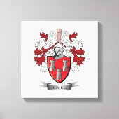 Howell Family Crest Coat. Canvas Afdruk (Voorkant)