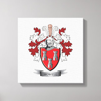 Howell Family Crest Coat. Canvas Afdruk