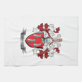 Howell Family Crest Coat of Arms Theedoek (Horizontaal)