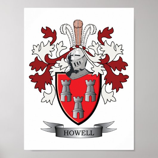 Howell Family Crest Coat. Poster (Voorkant)