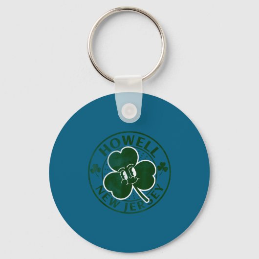 Howell New Jersey Irish Shamrock Nj Retro Souvenir Sleutelhanger (Voorkant)