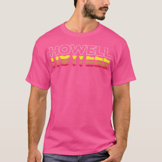 Howell voornaam grappige vintage zonsondergang How T-shirt