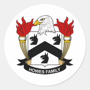 Howes Family Crest Ronde Sticker