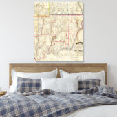 Howe's Map of The Oil District of Pennsylvania Canvas Afdruk (Insitu (Slaapkamer))