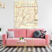 Howe's Map of The Oil District of Pennsylvania Canvas Afdruk (Insitu (Woonkamer))