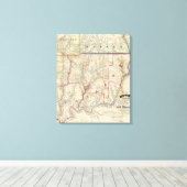 Howe's Map of The Oil District of Pennsylvania Canvas Afdruk (Insitu (Houten vloer))