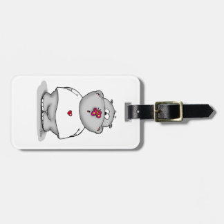 Howie de kleine Hippo - Hippopotamus Bagagelabel