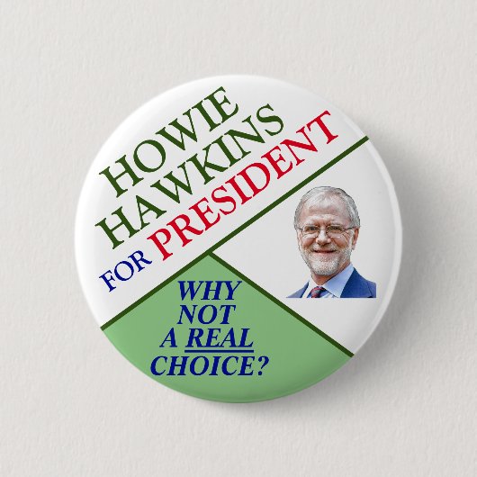 Howie Hawkins voor President 2020 Ronde Button 5,7 Cm (Voorkant)