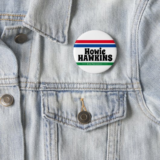 Howie Hawkins voor President Ronde Button 5,7 Cm (In situ)