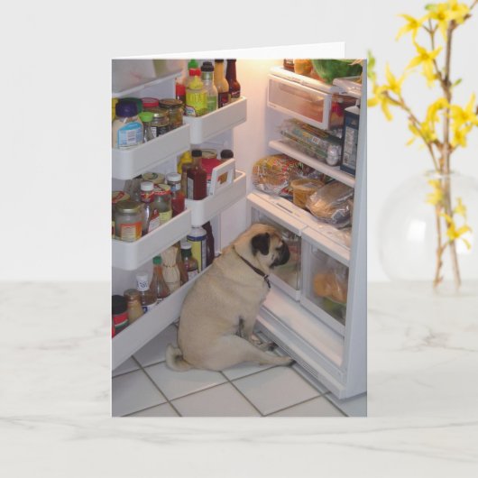 Howie Pee Pugpants Kaart (Gele Bloem)