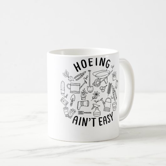 Howing Ain'T Easy Funny Gardening Shirts For Women Koffiemok (Voorkant rechts)