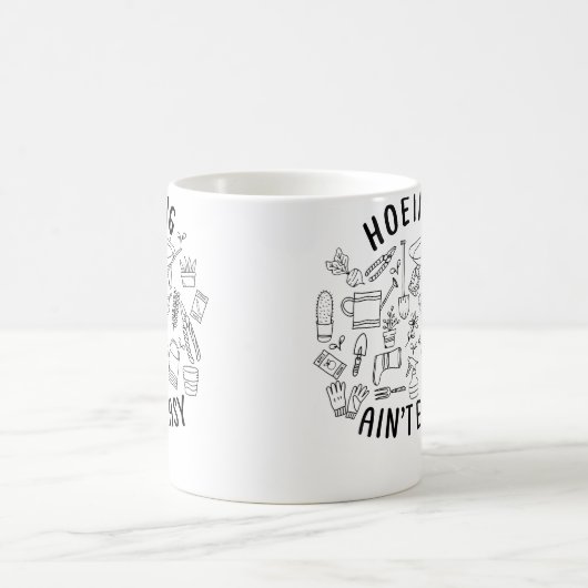 Howing Ain'T Easy Funny Gardening Shirts For Women Koffiemok (Center)