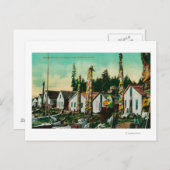 Howkan, Alaska Indian Village en Totems Briefkaart (Voorkant / Achterkant)