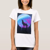 Howl bij de maan t-shirt (Voorkant)