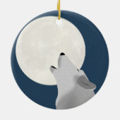 Howl bij het Moon Wolf Ornament (Achterkant)